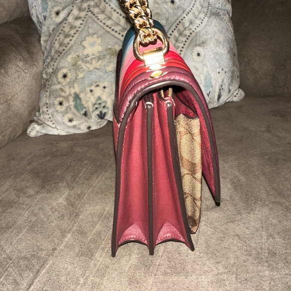 Coach Crossbody with Rainbow Linear Quilting - Picture 4 of 7